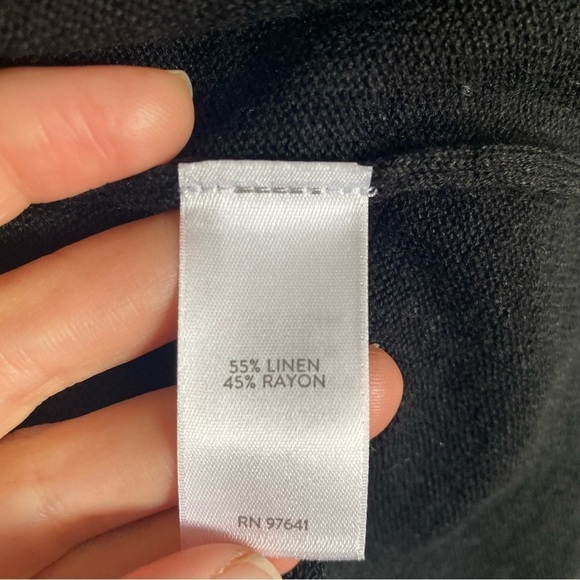 J. Jill Lightweight Open Cardigan Sweater Linen / Viscose Rayon Blend Small - Picture 3 of 4